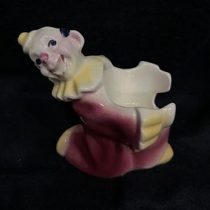 Shawnee Pottery, vintage, JoJo the clown flowerpot holder.
